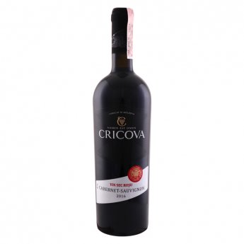 Vino rosso secco"Cabernet Sauvignon","CRICOVA"13%750mL