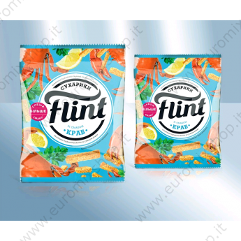 Crostini di frumento e segale "Flint" al gusto di granchio (70g)