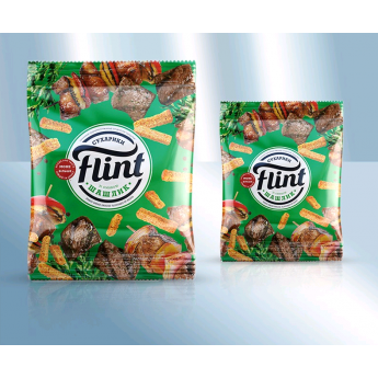 Crostini di frumento e segale "Flint" al gusto si carne barbecue (70g)