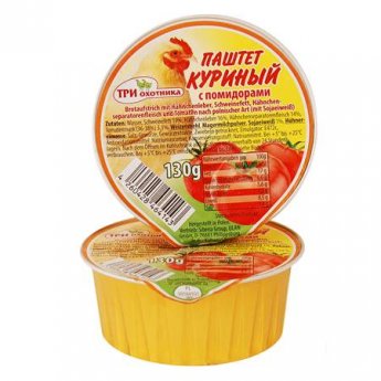 Паштет "Три охотника" куриный с помидорами  (130г)