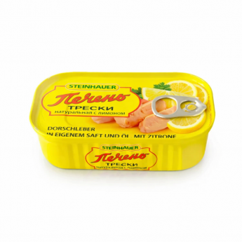 Fegato merluzzo "Steinhauer" al naturale con limone (120g)
