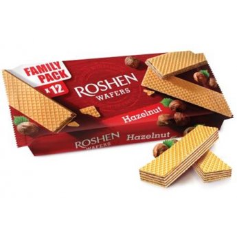 Wafer "Roshen" con ripieno di noci (216g)