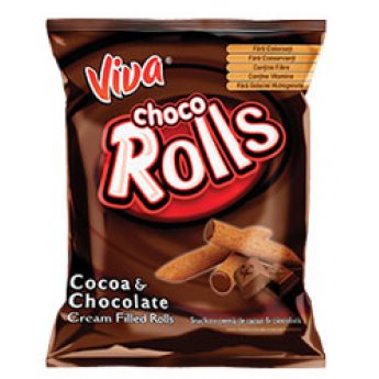 Cannucce di wafer con ripieno al cioccolato "Viva" (100g)