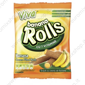 Вафельные трубочки "Viva Rolls" с банановой начинкой (100г)