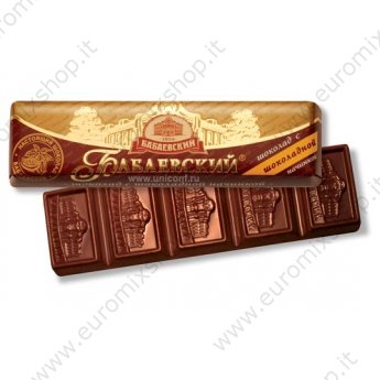 Barretta di cioccolato fondente con ripieno di crema al cioccolato "Babaevsky" (50g)