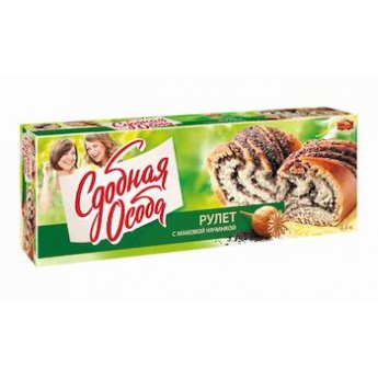 Roll "Cheryomushki-Butter Osoba" con ripieno di papavero (400g)