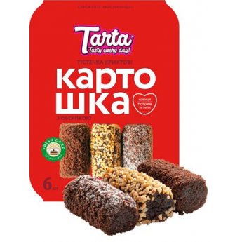 Пирожное "Картошка Тарта" с посыпкой, 6шт (420г)