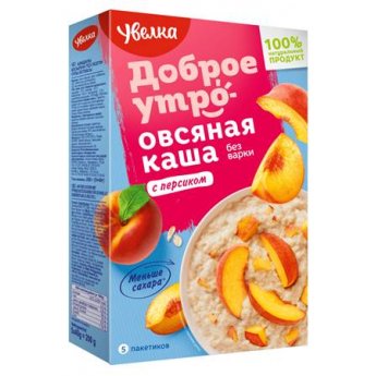 Каша овсяная "Увелка" с персиком (5х40г)