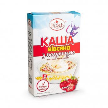 Porridge di avena "Kozub" con fragole (5x40g) Porridge di avena "Kozub" con fragole (5x40g)