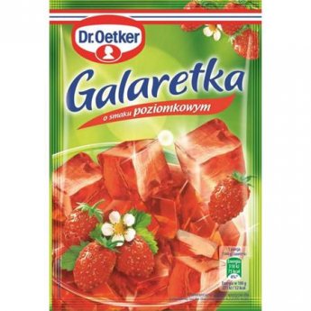 Gelatina "Dr. Oetker" al gusto di fragola (72g)