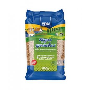 Grano saraceno tostato "УРА" (800g) Grano saraceno tostato "УРА" (800g)