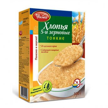 Хлопья "Увелка" 5-ти зерновые тонкие (350г)