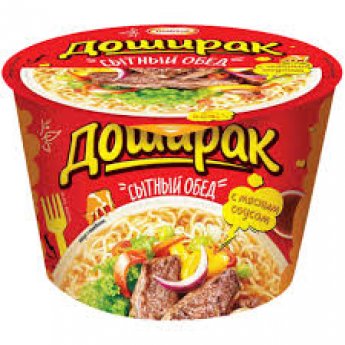 Noodles istantanei "Doshirak" Pranzo abbondante con ragù di carne (110g)
