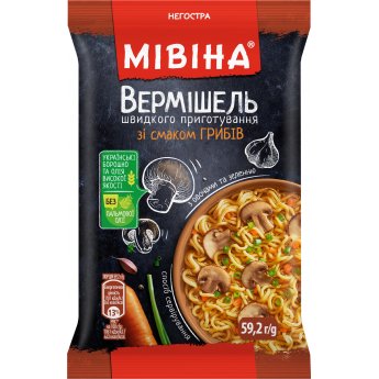 Noodles "Mivina"  con gusto funghi (60g)