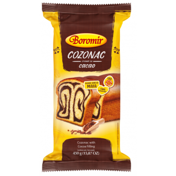 Pan brioche "Cozonac - Boromir" con cacao (450g) Pan brioche "Cozonac - Boromir" con cacao (450g)