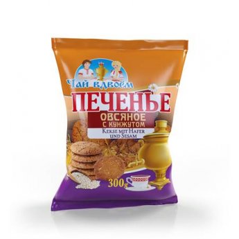 Biscotti all'avena "Tè per due" con sesamo (300g)