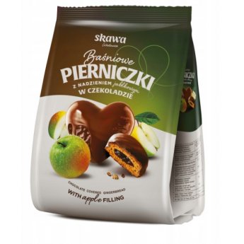 Panpepati "Pierniczki" con ripieno alla mela in glassa di cioccolato (150g)