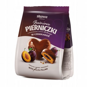 Пряники "Pierniczki" со сливовым вареньем в шок глазури (150г)