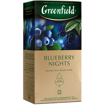 Чай "Greenfield - Blueberry Nights" чёрный с черникой (25x1,5г)