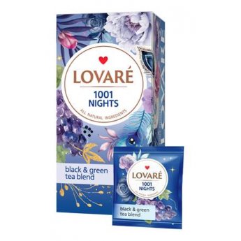 Tè "Lovare 1001 notti" con petali di fiori e aroma d'uva(24/2g)