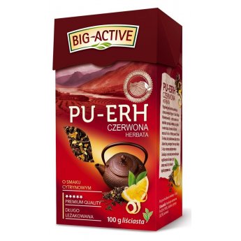 Чай "Big Active Pu-erh" китайский красный с лимоном (100г)