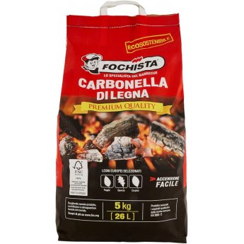 Carbonella di legna Premium Quality Fochista,2,5kg