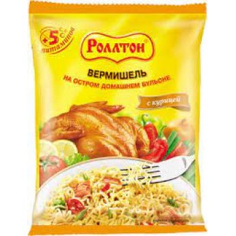 Noodles "Rollton" al gusto di pollo, picanti (60g)