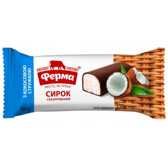 Formaggino "Ferma" glassato con scaglie di cocco 23% (36g)