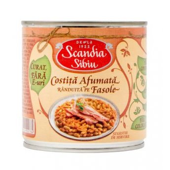 Costolette affumicate "Scandia Sibiu" su fagioli (400g)