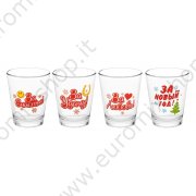 Set con bicchierini "Cocktail di augur", 4 bicchieri 11,2 x 7,7 cm