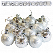 Decorazione per albero di Natale Onda Ø4 cm, 12 pezzi argento