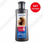 Shampoo-tinta Silver nr.4 effetto anti-giallo ottimo per i capelli bianchi "Blond Time"