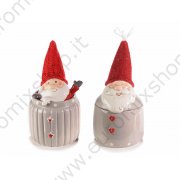 Barattolo in ceramica con coperchio a "Babbo Natale" 11,5 x11 x 20 cm