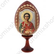 Яйцо на ножке "Святой Пантелеимон-целитель" 4 × 4 × 9 см.