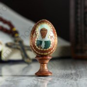 Яйцо сувенирное «Матрона Московская», на подставке 3 см × 3 см × 6 см
