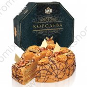Торт медовик "Королева Bandi" с вареной сгущенкой и орехами (1 кг)