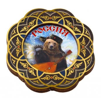 Calamita a più strati con stampa d'oro "Russia" 7 cm Calamita a più strati con stampa d'oro "Russia" 7 cm