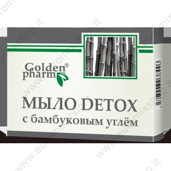 Мыло - Детокс, с бамбуковым углём "Golden Pharm" 70 г