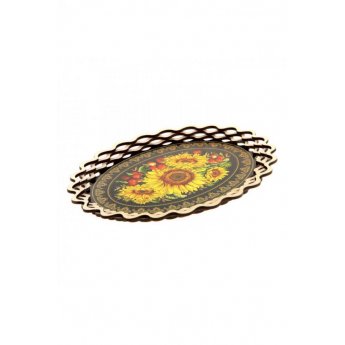 Vassoio "Girasoli con ciliegie" 24 × 33,5 cm. Vassoio "Girasoli con ciliegie" 24 × 33,5 cm.