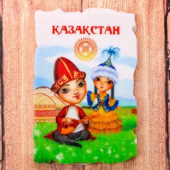 Calamita a forma di affresco "Kazakistan" 8*5 cm Calamita a forma di affresco "Kazakistan" 8*5 cm