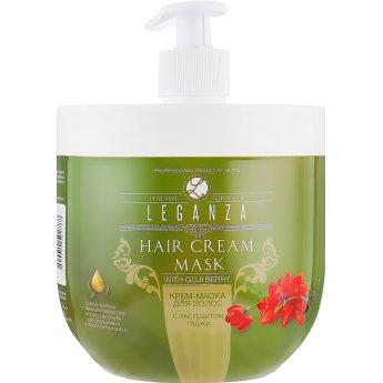 Crema maschera per capelli con bacche di Goji "Leganza" 1000 ml con dispenser Crema maschera per capelli con bacche di Goji "Leganza" 1000 ml con dispenser
