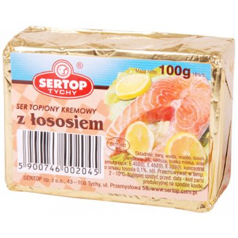 Formaggio fuso "Sertop" con salmone (100g) Formaggio fuso "Sertop" con salmone (100g)