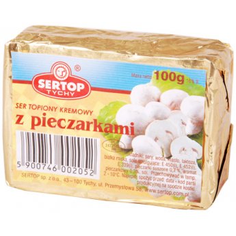 Formaggio fuso "Sertop" con funghi champignon (100g) Formaggio fuso "Sertop" con funghi champignon (100g)