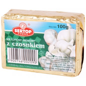 Formaggio fuso "Sertop" con aglio (100g) Formaggio fuso "Sertop" con aglio (100g)