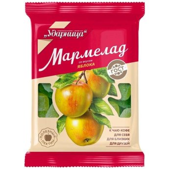 Gelatine "Udarnitsa" al gusto di mela (275g)