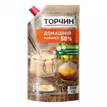 Maionese "Domashniy", 50% grassi, 300g TORCHIN Maionese "Domashniy", 50% grassi, 300g TORCHIN