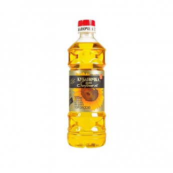 Olio di girasole "Kubanochka" non raffinato (0.5L)